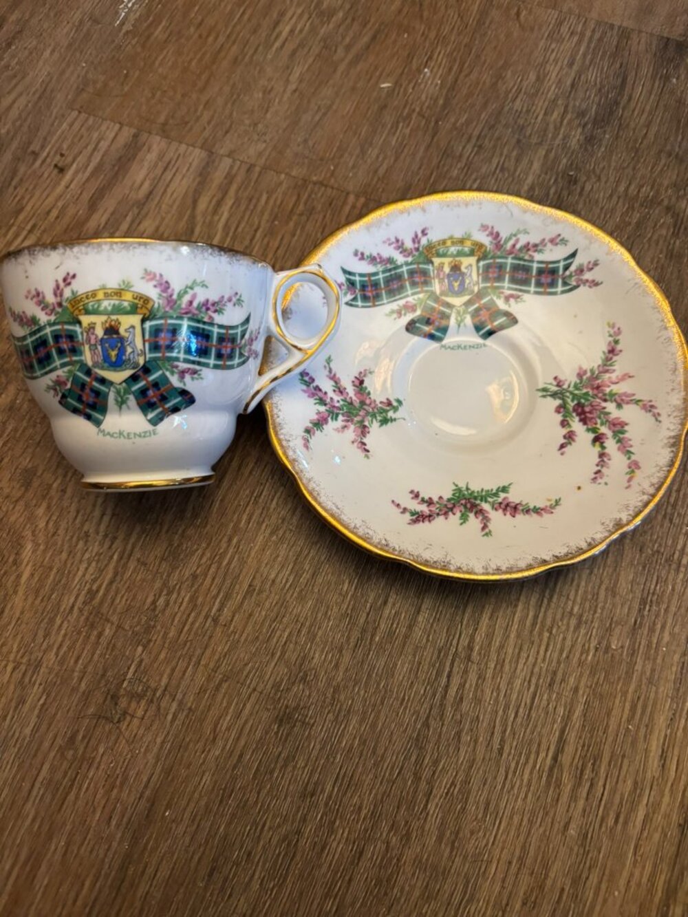 Royal Stafford Bone China Teacup Tea Cup saucer set Tarton Series MacKenzie
